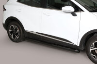 Schwellerrohre mit Tritt SCHWARZ für KIA Sportage NQ5 ab Bj. 2021- V2A Ø76mm TÜV