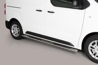 Schwellerrohre oval mit Tritt für Fiat Scudo L1 kurz 2022- V2A TÜV Edelstahl