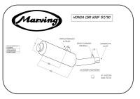 MARVING Auspuff "Master" schwarz lackiert für HONDA CBR 600 F Bj. 87-90 PC19