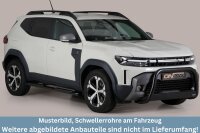 Schwellerrohre SCHWARZ oval mit Tritt für DACIA...