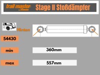 Trailmaster Dämpferumrüstungssatz für Landrover Defender 90 / 110 / 130 HA Stoßdämpfer +50mm