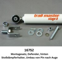 Trailmaster Dämpferumrüstungssatz für Landrover Defender 90 / 110 / 130 HA Stoßdämpfer +50mm