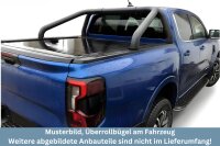 Überrollbügel Edelstahl SCHWARZ für FORD Ranger Doppelkabine 2023- Ø76mm mit TÜV