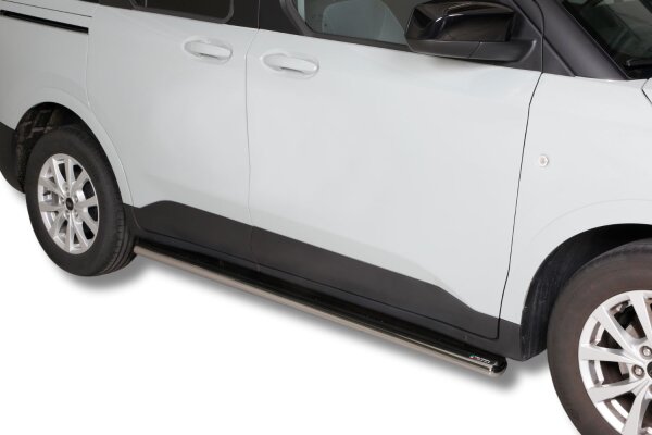 Schwellerrohre oval ohne Tritt für FORD Transit Courier / Tourneo ab Bj. 2024- Edelstahl mit TÜV