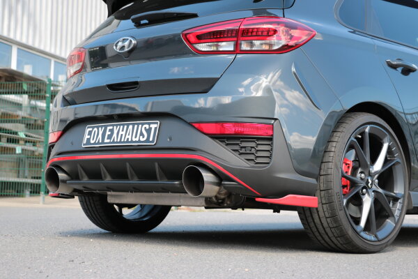 FOX Endrohre passend auf den originalen Endschalldämpfer - 1x130 Typ 14 rechts/links passend für Hyundai i30N Facelift