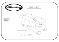 MARVING Auspuff Paar "Master" schwarz für Honda VF 400 F NC13