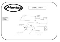 MARVING Auspuff paar "Master" verchromt für Honda CX 500 1977-1983