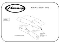 MARVING Auspuff paar "Master" verchromt für Honda CX 500 E / 650 E PC06 RC12