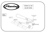 MARVING Auspuff paar "Master" verchromt für Honda GL 500 SILVER WING PC02