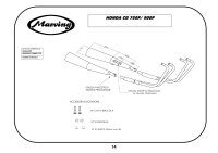 MARVING Auspuff "Master" verchromt für Honda CB 750F Boldor (1980-1982) / CB 900F Bol DOr (1979-1981)