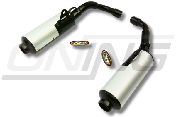 MARVING Auspuff Paar "Master" schwarz + Alu Hülle für Honda CBR 1000F 89-92 SC24