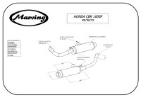 MARVING Auspuff Paar "Master" schwarz + Alu Hülle für Honda CBR 1000F 89-92 SC24