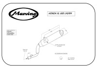 MARVING Auspuff Enduro EDR schwarz lackiert für Honda XL 600 LM / RM PD04 Bj.1985-1988