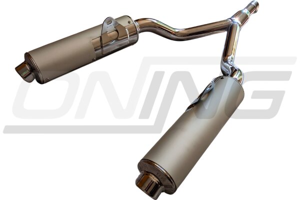 MARVING Auspuff paar "Master" verchromt + Aluhülle für Yamaha TDM 850 3VD 4TX 4CM