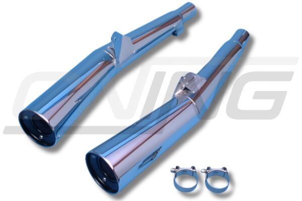 MARVING Auspuff paar "Master" verchromt für YAMAHA XJR 1200 (Bj.1995-1999) 4PU XJR 1300 (Bj. 2000-2004) RP06 RP02