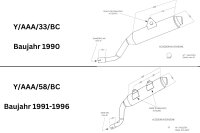 MARVING Auspuff "Amacal" verchromt + Aluhülle für YAMAHA XT 600 E Bj.1991-1997 3TB 3UW DJ02