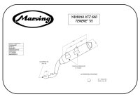 MARVING Auspuff "Amacal" verchromt + Aluhülle für YAMAHA XT 600 E Bj.1991-1997 3TB 3UW DJ02