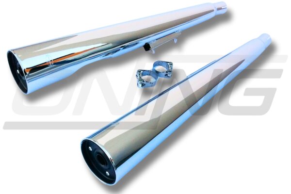 MARVING Auspuff paar Master verchromt für Kawasaki Z 400 J / Z 500 KZ400J KZ500J
