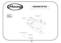 MARVING Auspuff paar "Master" verchromt für Kawasaki EN 500 Bj.1990-1995