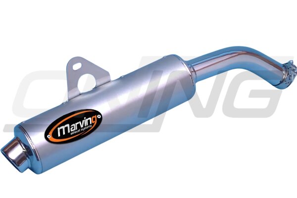 MARVING Auspuff "Enduro amacal" verchromt für Kawasaki KLE 500 (2 Zyl.) 91