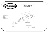 MARVING Auspuff "Enduro amacal" verchromt für Kawasaki KLR 570 600