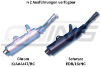 MARVING Auspuff "Master" ENDURO EDR schwarz lackiert für Kawasaki KLR570 / KLR600 KL570A KL600A/B