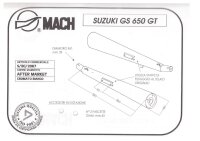 MARVING Auspuff paar "Master" verchromt für Suzuki GS 650 GT GS650GT