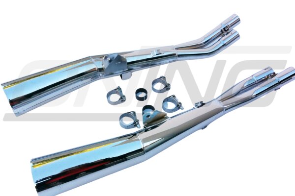 MARVING Auspuff paar "Master" verchromt für Suzuki GSX 750 E / 1100 E ES (1979-)