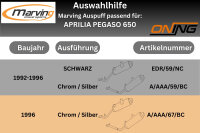 MARVING Auspuff Enduro EDR schwarz lackiert für Aprilia 650 PEGASO GA MX 1992-1996