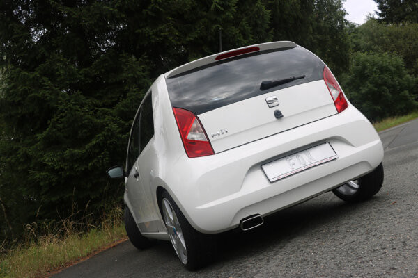 FOX Endrohrsystem links passend auf originalen oder FOX-Endschalldämpfer - 145x60 Typ 59 links passend für Seat Mii/ Skoda Citigo/ VW UP