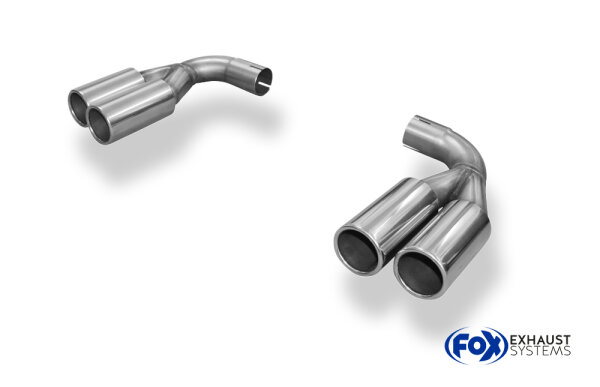 FOX Endrohre rechts/links passend auf den originalen Endschalldämpfer - 2x76 Typ 13 rechts/links passend für Volvo XC60