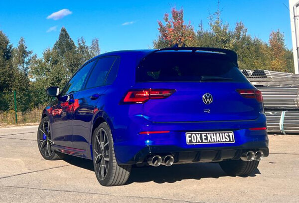 FOX Endrohre rechts/links - 2x100 Typ 25 rechts/links - passend auf den originalen Endschalldämpfer passend für VW Golf 8 R