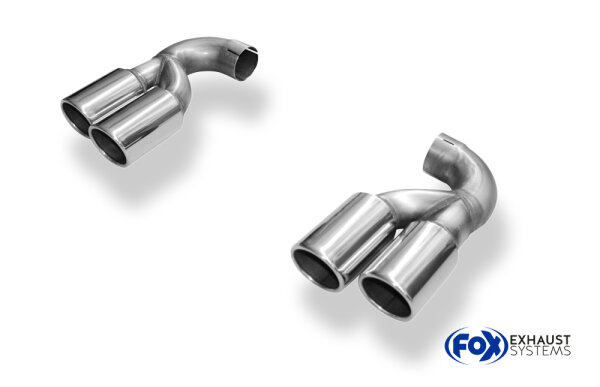 FOX Endrohrpaar zum Anstecken - 2x90 Typ 16 rechts/links passend für VW Touareg Typ 7L