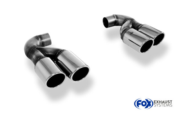 FOX Endrohrpaar zum Anschweißen - 2x90 Typ 16 rechts/links passend für VW Touareg Typ 7L