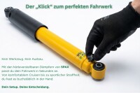 SPAX Stoßdämpfer härteverstellbar PSX für Audi 80 Avant B4 Typ 8C HINTEN HA gekürzt 40mm