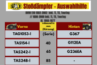 SPAX Stoßdämpfer härteverstellbar PSX für BMW 02 114 1600/2 VORNE VA gekürzt 85mm