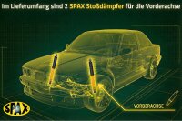SPAX Stoßdämpfer härteverstellbar PSX für Lotus Europa S1 VORNE VA