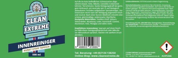 Auto-Innenreiniger STRAWBERRY - Kunst-Stoff-Teppich - 500 ml