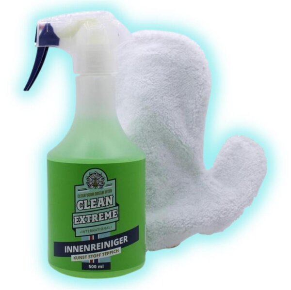 CLEANEXTREME Set Auto-Innenreiniger + Mikrofaser-Reinigungshandschuh Innenraum