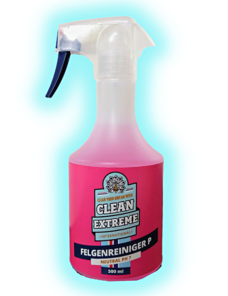 CLEANEXTREME Felgenreiniger P redblue Säurefrei pH-neutral mit Farbumschlag 500 ml (Alufelgenreiniger)