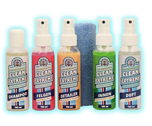 CLEANEXTREME Kennenlern-Set Auto Pflege Shampoo Detailer Felgen- Innen Reiniger