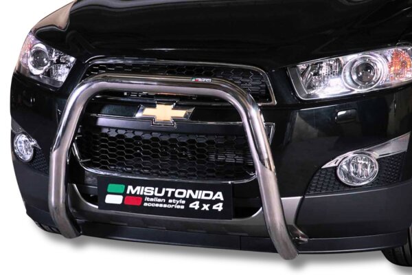 Frontbügel Edelstahl für Chevrolet Captiva 2011 - 76mm mit Gutachten Frontschutzbügel