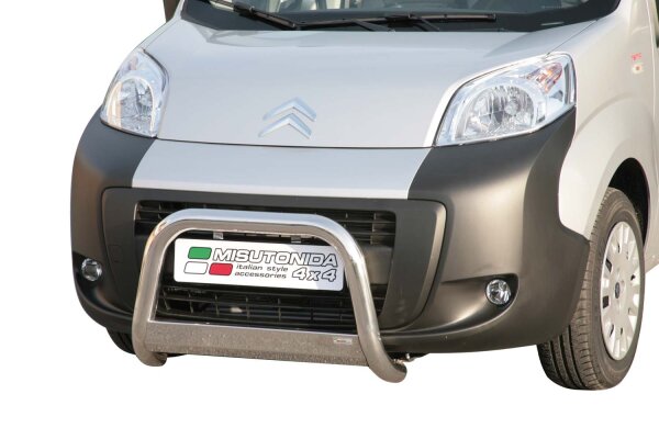 Frontbügel Edelstahl für Citroen Nemo 2007 - 63mm mit Gutachten Frontschutzbügel