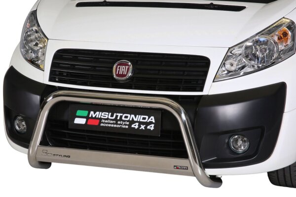 Frontbügel Edelstahl für Fiat Scudo 2006 - 63mm mit Gutachten Frontschutzbügel