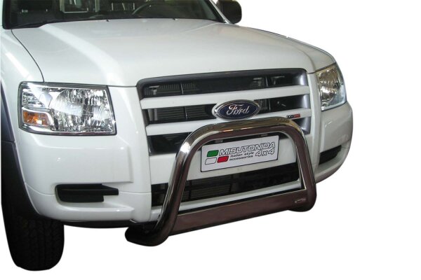 Frontbügel Edelstahl für Ford Ranger 2007 -2009 63mm mit Gutachten Frontschutzbügel