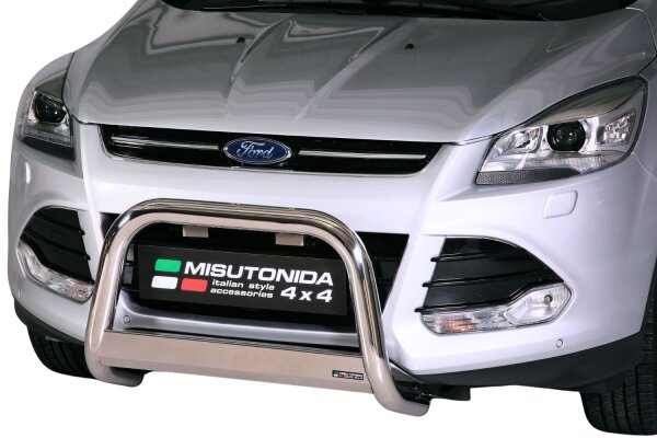 Frontbügel Edelstahl für Ford Kuga 2013-2016 Ø63mm mit Gutachten Frontschutzbügel