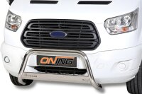 Frontbügel Edelstahl für Ford Transit 2014-2024 Ø63mm mit Gutachten Frontschutzbügel
