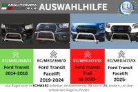 Frontbügel Edelstahl für Ford Transit 2014-2024 Ø63mm mit Gutachten Frontschutzbügel