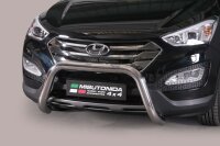 Frontbügel Edelstahl für Hyundai Santa Fe 2012 - 76mm mit Gutachten Frontschutzbügel
