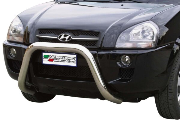 Frontbügel Edelstahl für Hyundai Tucson 2004 - 2014 76mm mit Gutachten Frontschutzbügel
